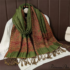 Botanical Cashmere Wrap Winter Scarf
