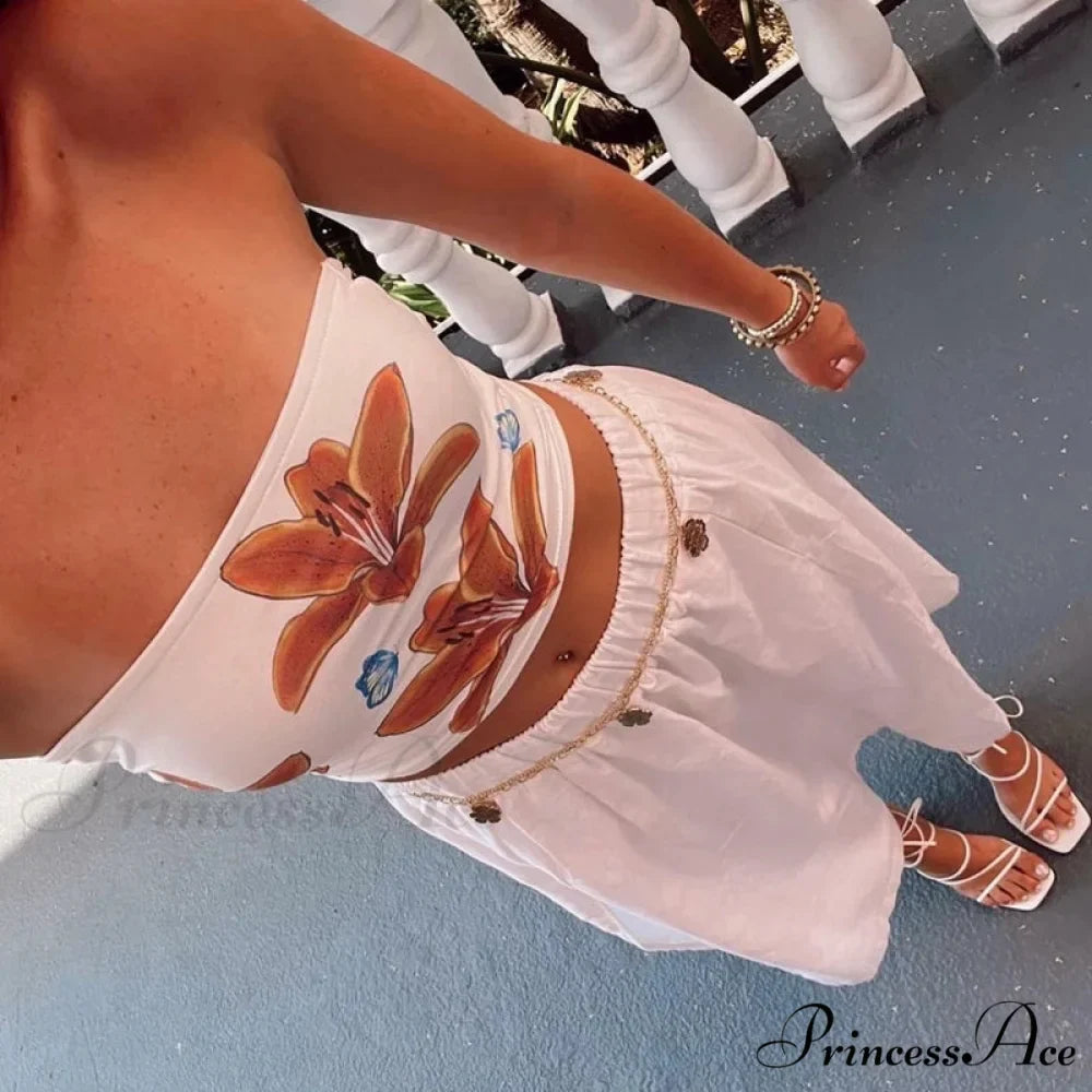 Botanical Envelop Bandeau Crop Top