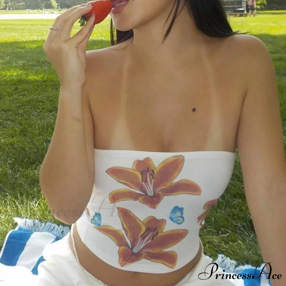 Botanical Envelop Bandeau Crop Top