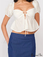 Botanical Front Fasten Crop Blouse