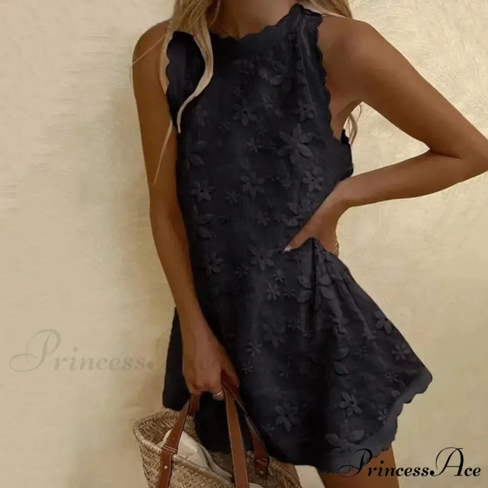 Botanical Off-The-Shoulder Stitching Relaxed Hem Botanical Dress