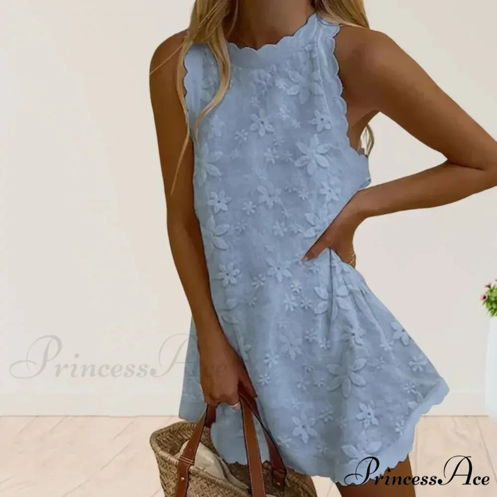 Botanical Off-The-Shoulder Stitching Relaxed Hem Botanical Dress