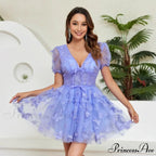 Botanical Plunging Neckline Brief Wedding Gown