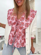 Botanical Puppet Collar Bind Blouse