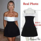 Bow Backless Strapless Party Dress