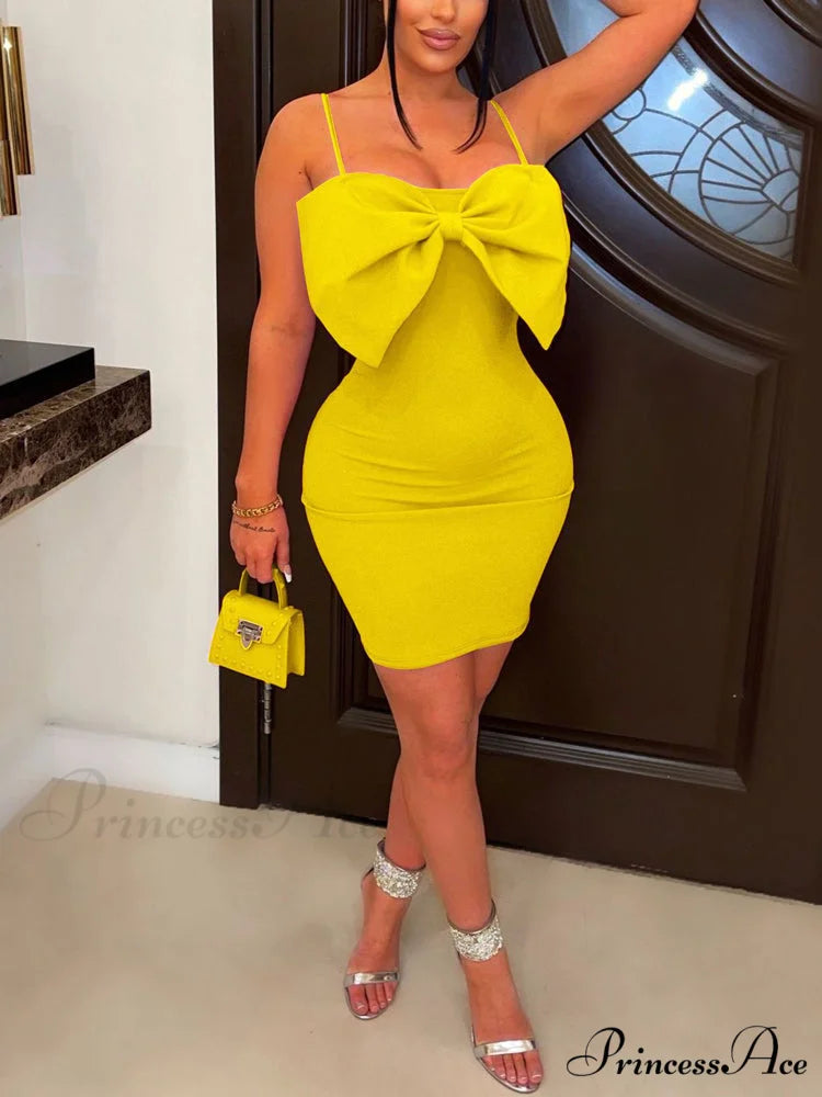 Bow One Graceful Shoulder Evening Dresses