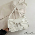 Bow Synthetic Leather Informal Shoulder Purse
