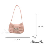 Bow Synthetic Leather Informal Shoulder Purse