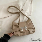 Bow Synthetic Leather Informal Shoulder Purse