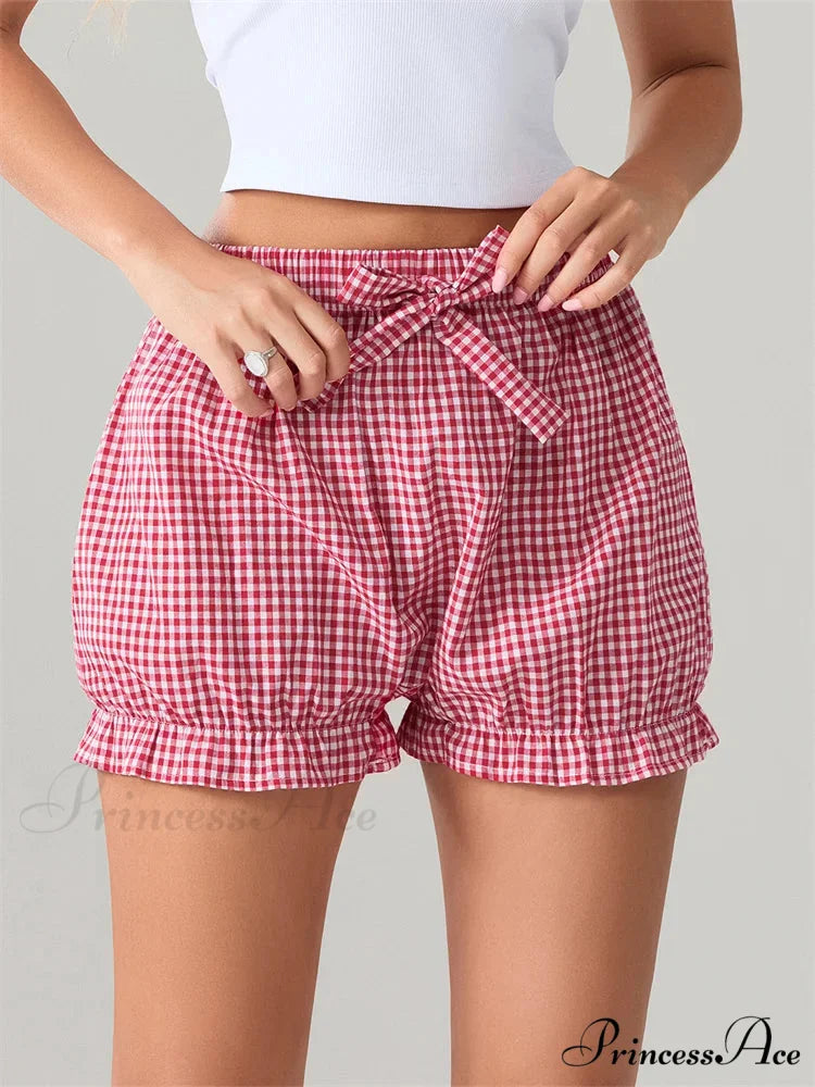 Bow Tartan Spots Bloomer Short