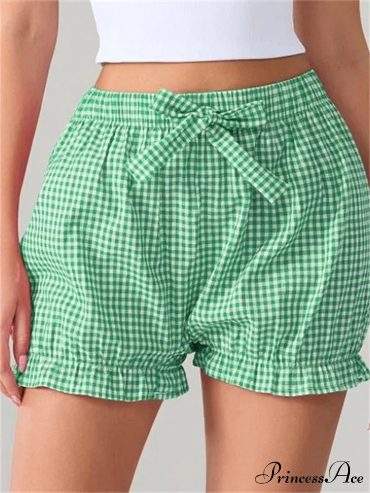 Bow Tartan Spots Bloomer Short