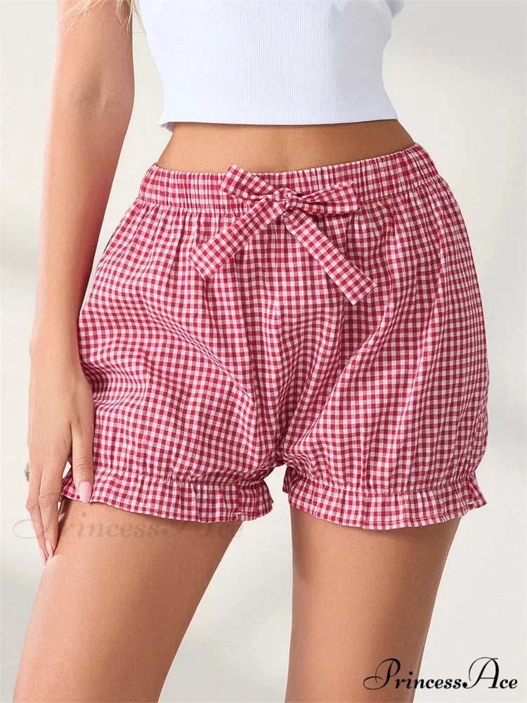 Bow Tartan Spots Bloomer Short