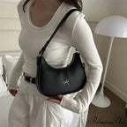 Bowknot Solid Synthetic Leather Shoulder Bag