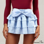 Bowknot Tartan Bloomers Skirt