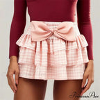 Bowknot Tartan Bloomers Skirt