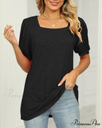 Boxy T-shirt Neck Puff with Sleeves