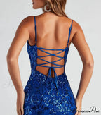 Brianna Sequin Stylish Mesh Bodycon Dress