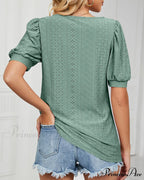 Brief Arm Color Solid T-shirt