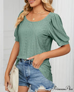 Brief Arm Color Solid T-shirt