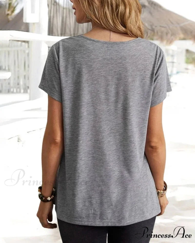 Brief T-shirt - Neck Cowl Sleeves