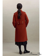 British Style Wool Red Coat