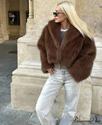 Brown Collar Soft Coat