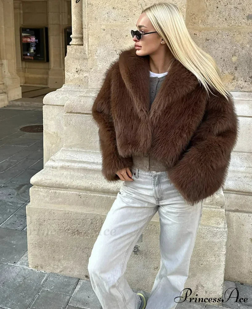 Brown Collar Soft Coat