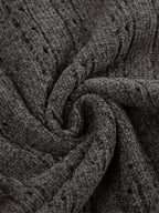 Brown Cuffed Graceful Hem Denim Shorts