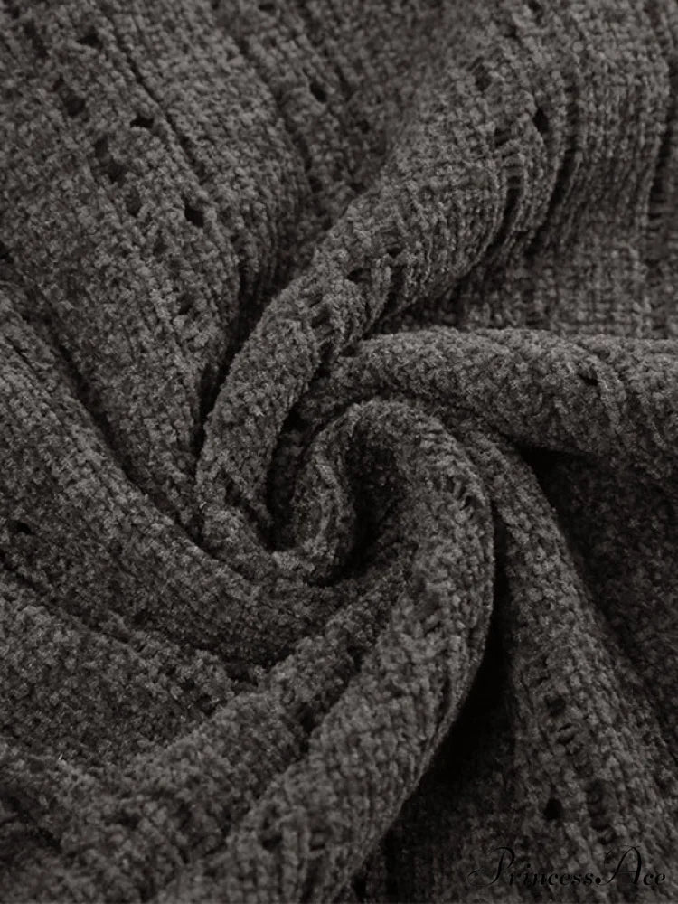 Brown Cuffed Graceful Hem Denim Shorts