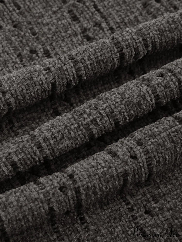 Brown Cuffed Graceful Hem Denim Shorts