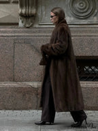 Brown Extended Sleeve Soft Furry Jacket