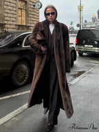 Brown Extended Sleeve Soft Furry Jacket