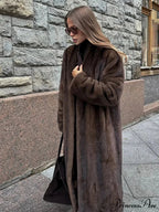 Brown Extended Sleeve Soft Furry Jacket