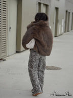 Brown Gentle Fluffy Woolen Jacket