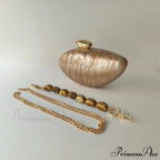 Brown Marble Acrylic Box Evening Clutch Bag