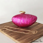 Brown Marble Acrylic Box Evening Clutch Bag