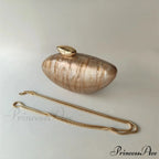 Brown Marble Acrylic Box Evening Clutch Bag