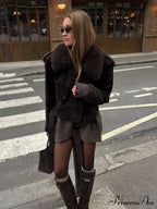 Brown Patchwork Suede Leather CoatRevised: Tan Assorted Suede Leather Jacket