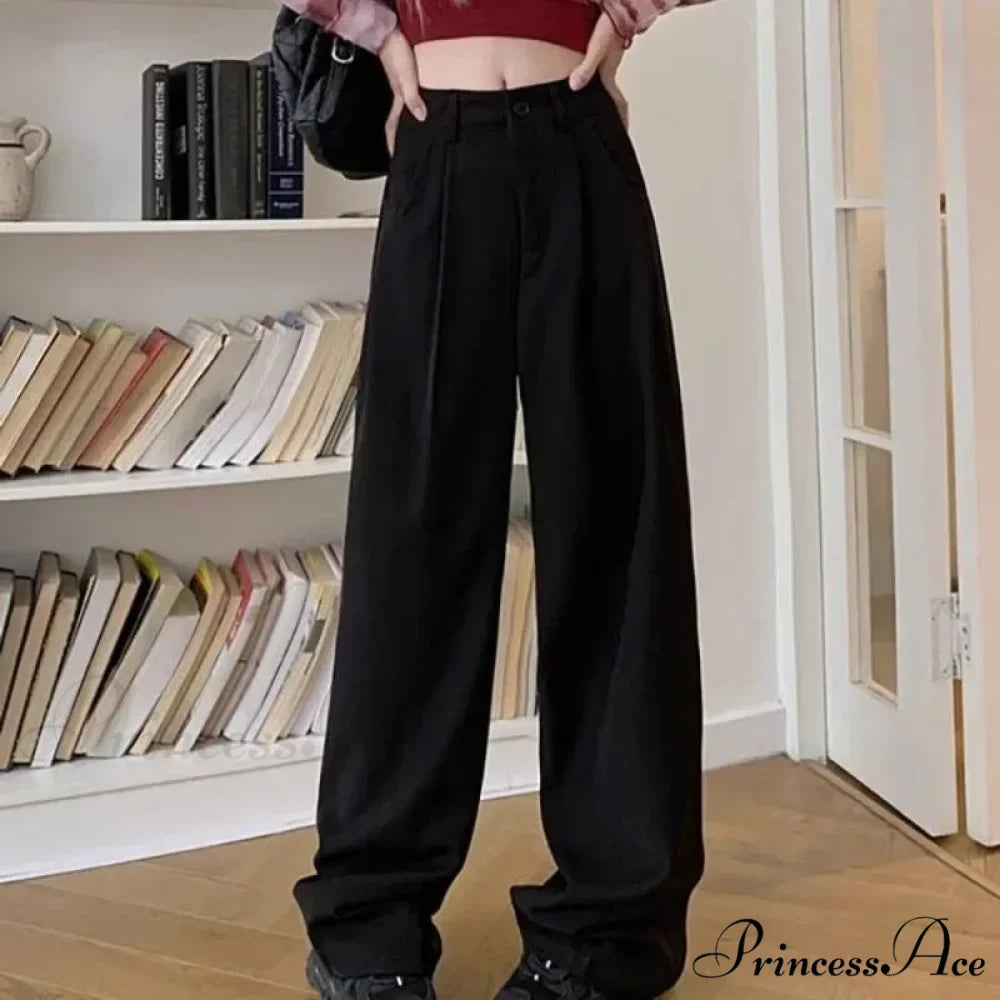 Brown Suit Baggy Office Trousers