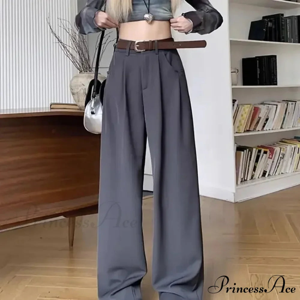 Brown Suit Baggy Office Trousers