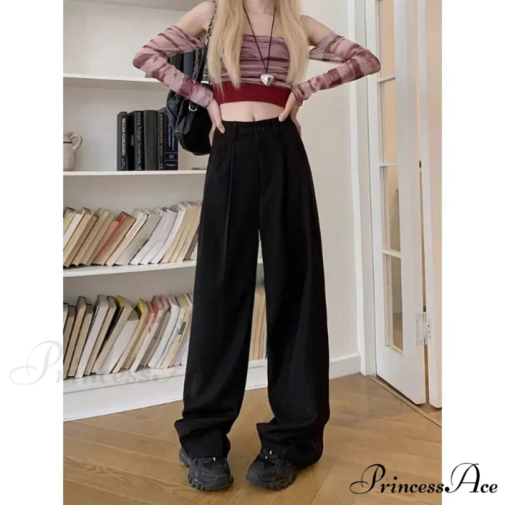 Brown Suit Baggy Office Trousers