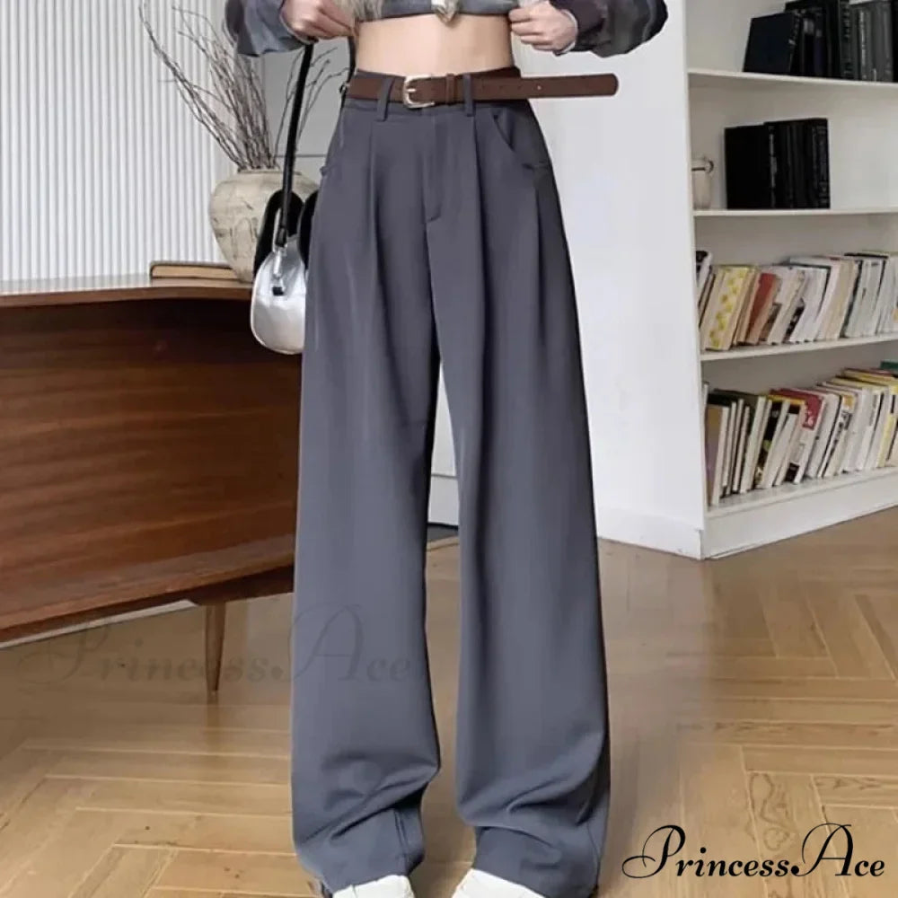 Brown Suit Baggy Office Trousers