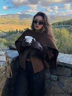 Brown Woolen Brief Jacket