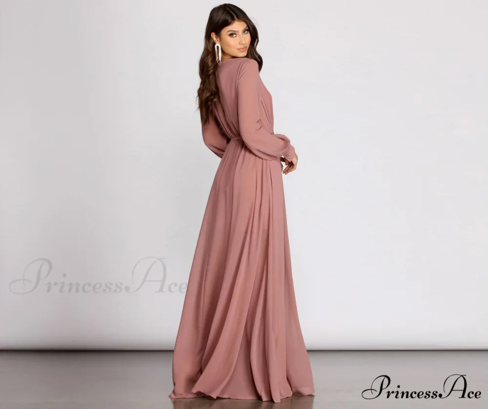 Bryn Chiffon Stylish A-Line Formal Dress