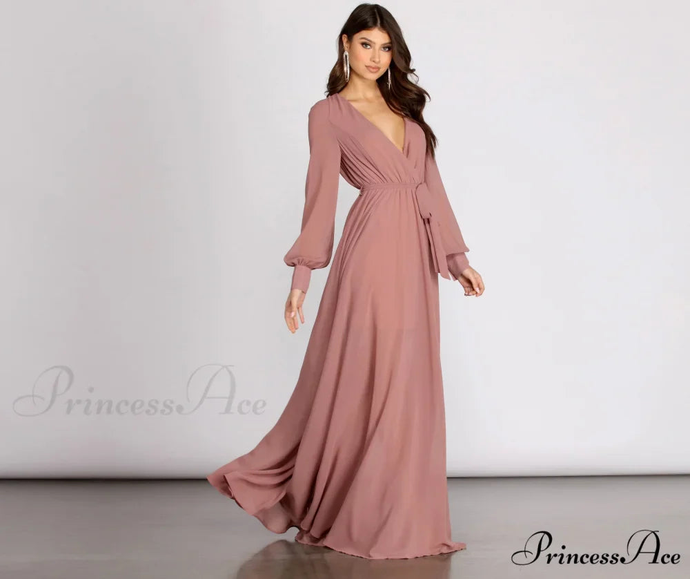 Bryn Chiffon Stylish A-Line Formal Dress