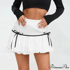 Bubble Ribbon A-Line Skirt