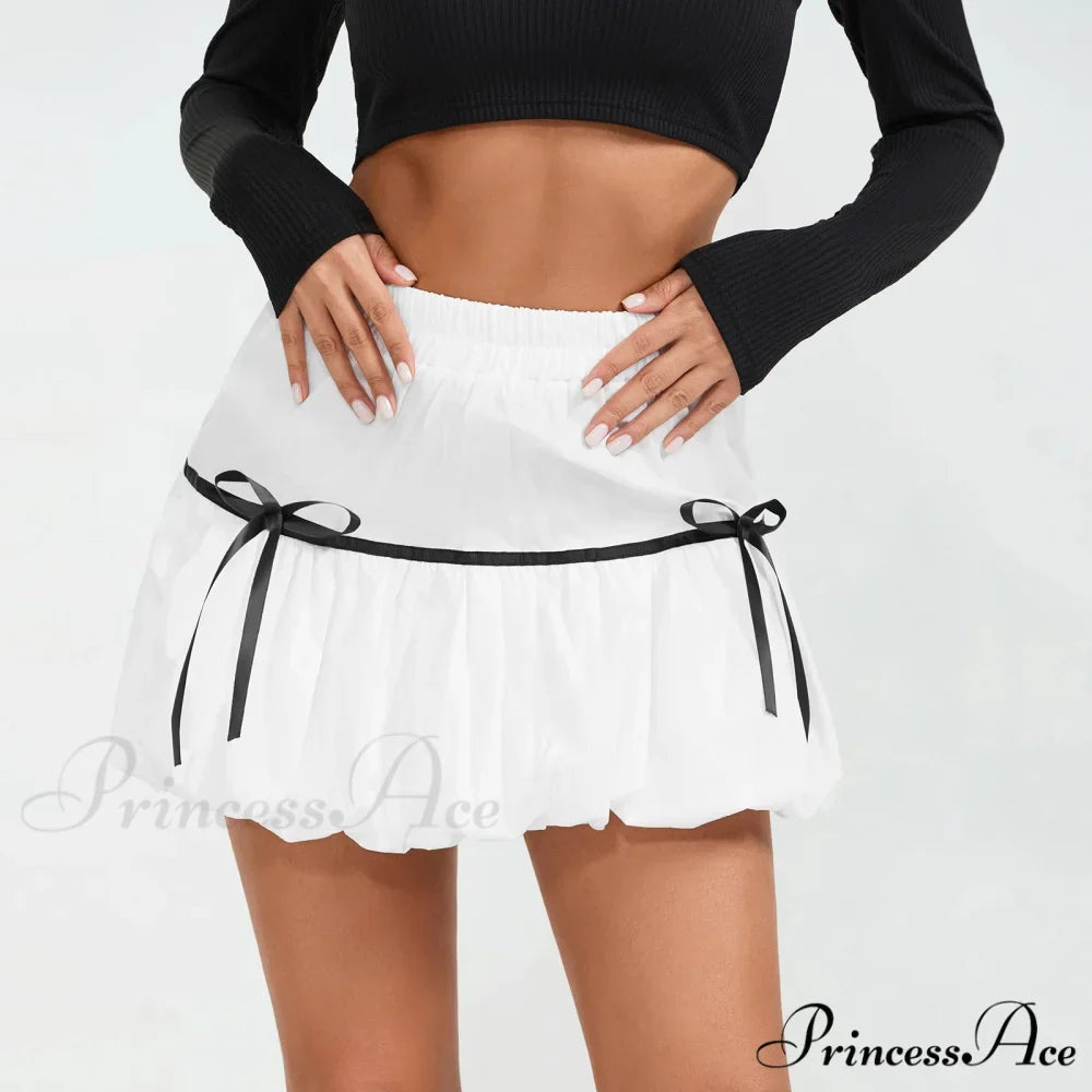Bubble Ribbon A-Line Skirt