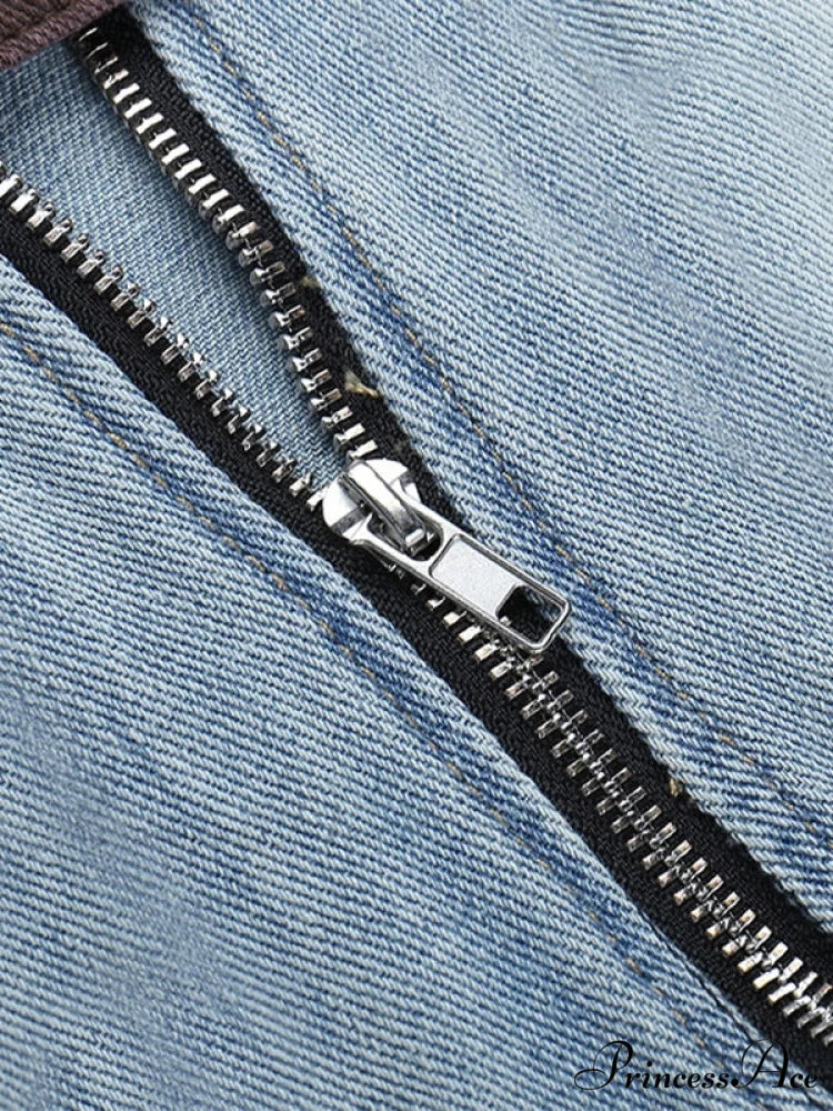 Buckle Belt Pu Trendy Black Mini Skirt