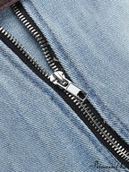 Buckle Belt Pu Trendy Black Mini Skirt