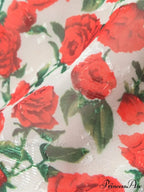 Bulgaria Roses Floral Trendy Backless Mini Dress